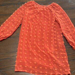 Art Class Orange Dot Dress L 10/12